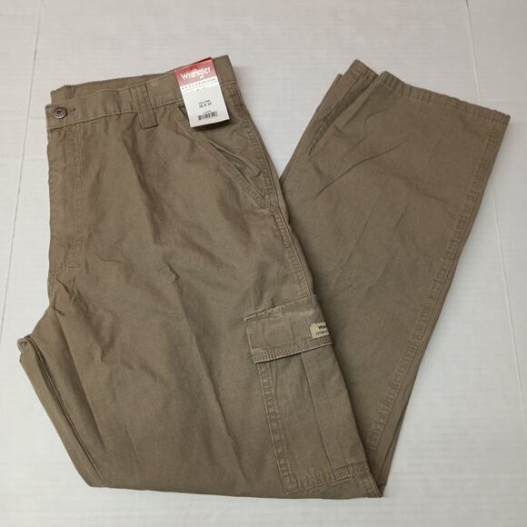 Wrangler Relaxed Ripstop Cargo Pants Men 36x32 Khaki Relaxed - Picture 1 of 7
